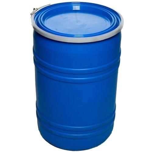 Refurbished Blue Barrel  w/ clamp lid - 50 gal