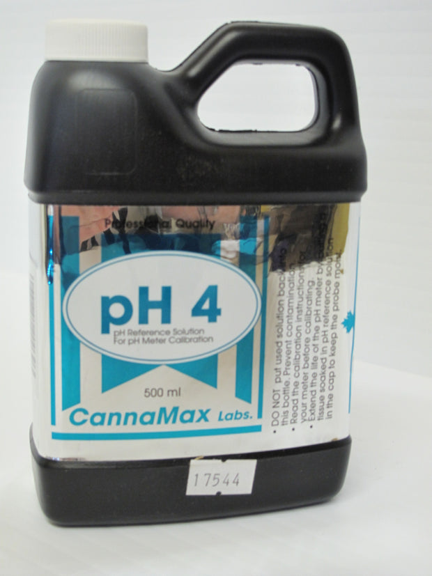 pH4 BUFFER - CANNAMAX or Grotek Brand 500 mL